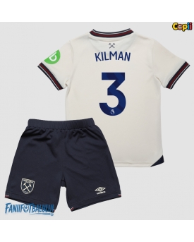 West Ham United Max Kilman #3 Echipament de Fotbal Replică 2025-26 Copii Deplasare (+ Șorturi)